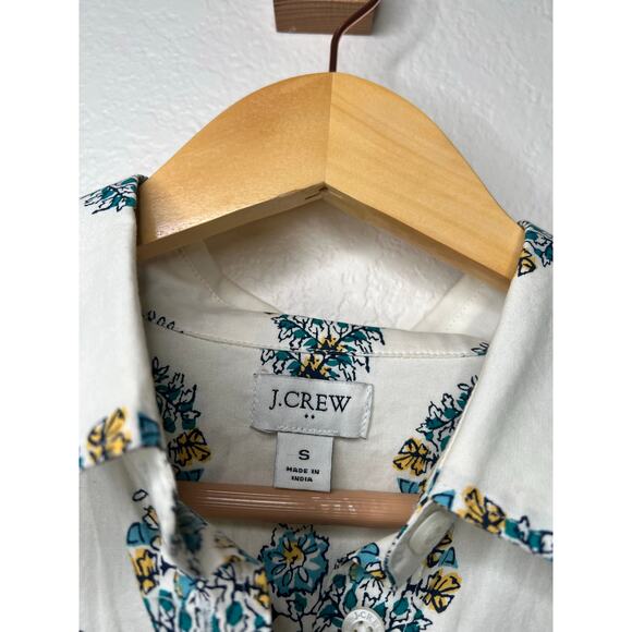 J. Crew White and Blue Floral Blouse - Picture 2 of 6